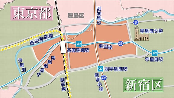 「出没！ アド街ック天国」地図テロップ・イラスト